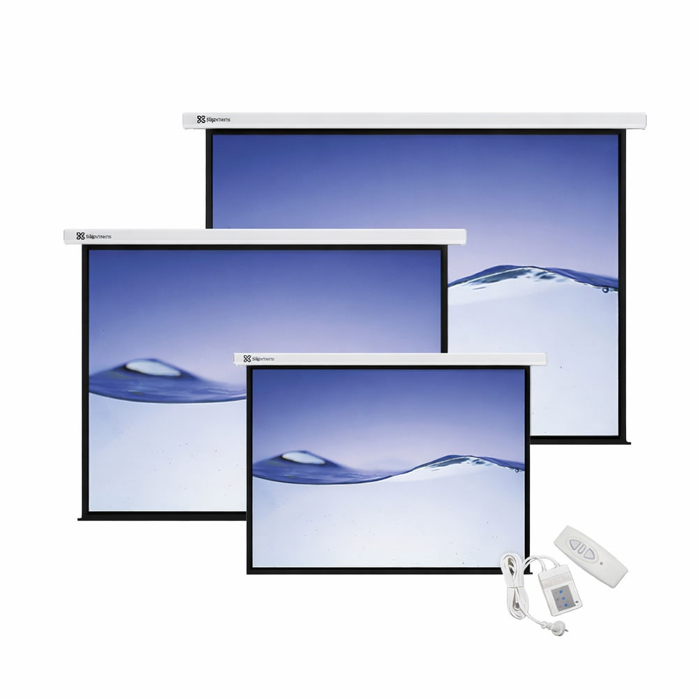 Pantalla de proyección Klip Xtreme KPS-502 motorizado instalable en techo o pared