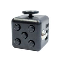 Cubo Relajante Antiestres Negro Con Boton Negro FIDGET CUBE