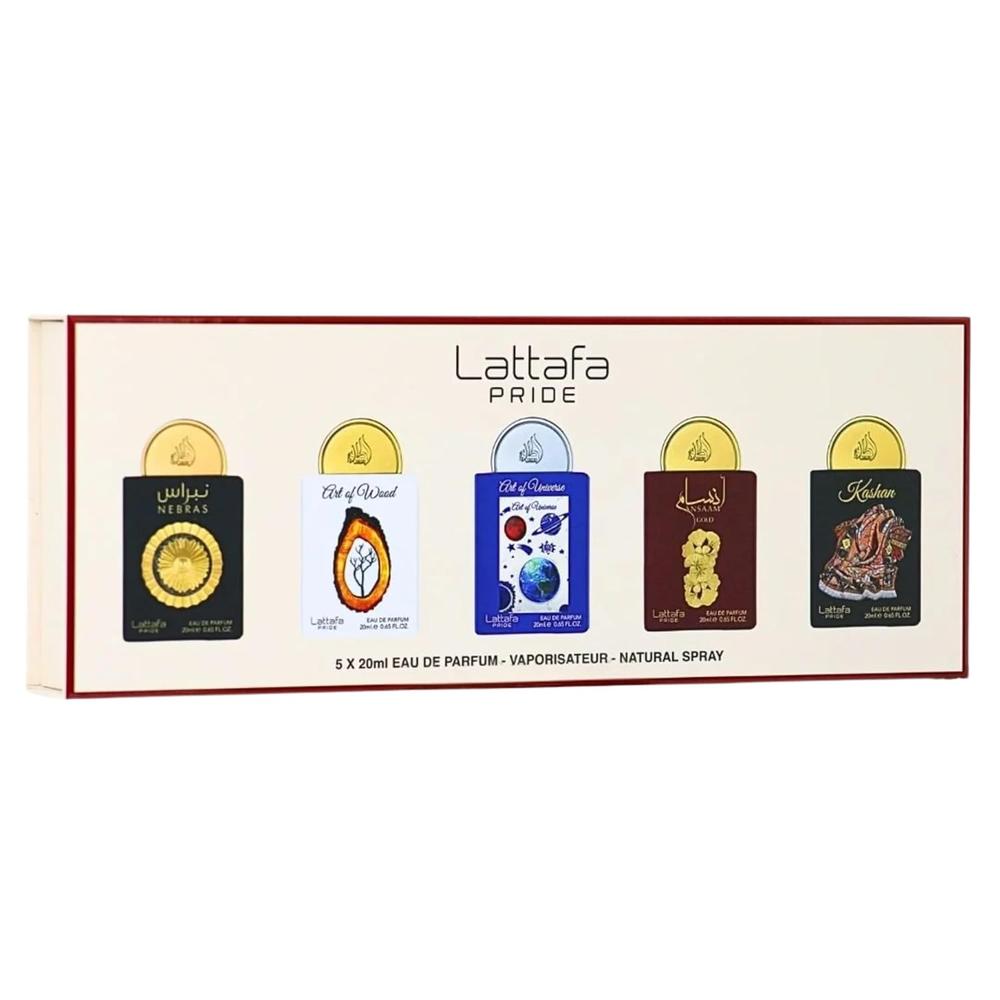 PERFUME LATTAFA PRIDE SET DE COLECCIÓN 3 EDP PACK DE 5 20 ML