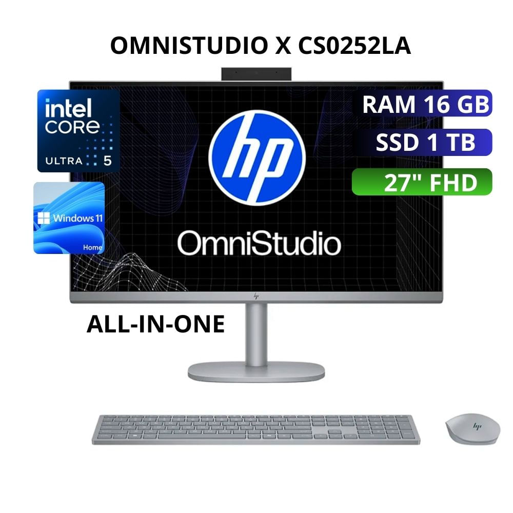 All in one HP OMNISTUDIO X CS0252LA Core i7 12700T Ram 16GB SSD 1TB- 27 FHD win 11
