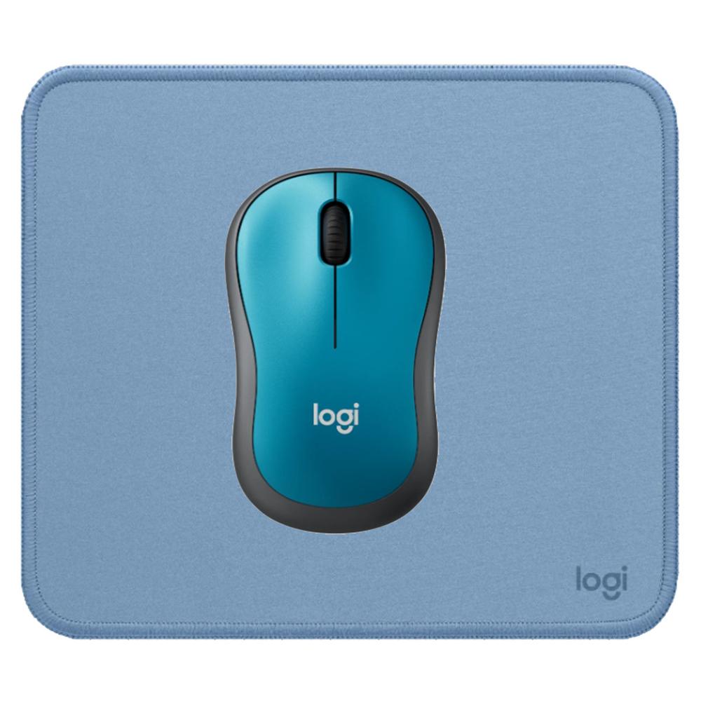 COMBO LOGITECH MOUSE M185 AZUL Y PAD MOUSE AZUL
