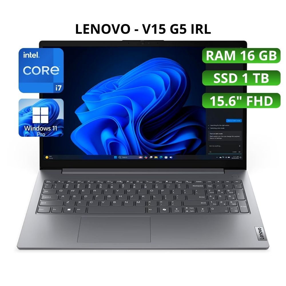 Laptop Lenovo V15 G5 IRL intel Core i7 13va Gen Ram 16GB SSD 1TB -83GW005ELM