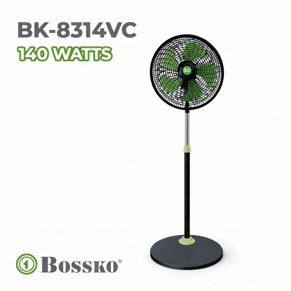 Ventilador Pedestal Bossko BK8314VC 16 140W Alta Potencia 5 Aspas y 3 Velocidades