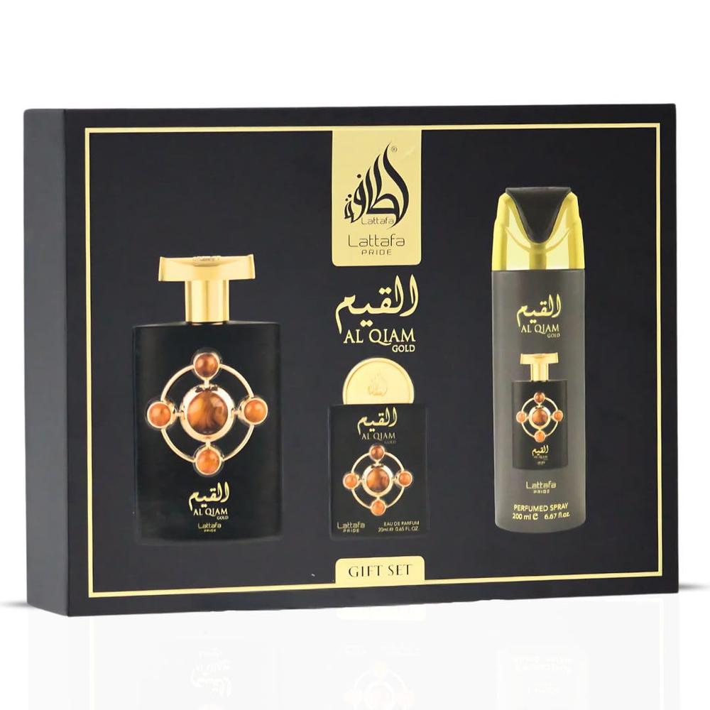 PERFUME LATTAFA PRIDE AL QIAM GOLD SET DE REGALO EDP HOMBRE