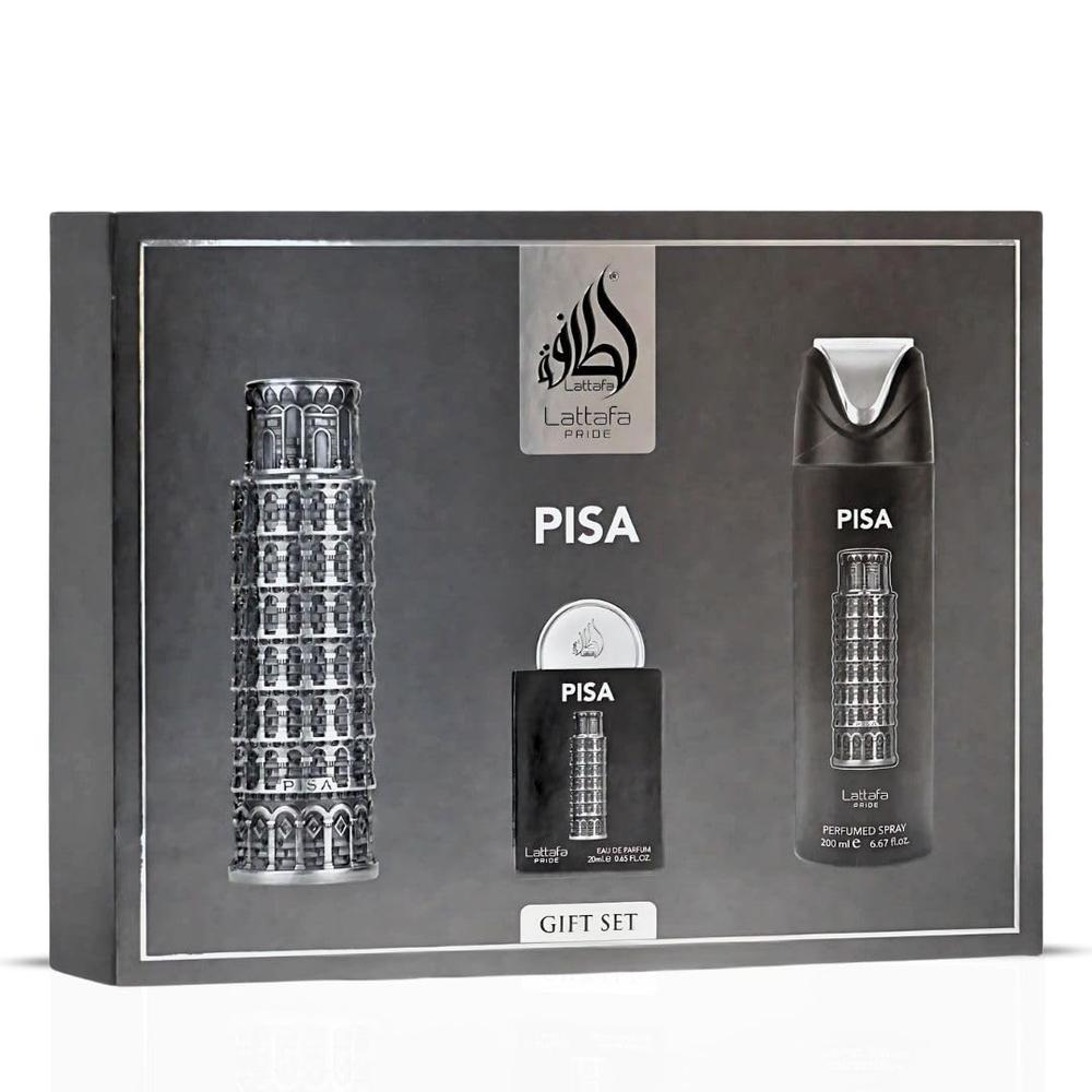 PERFUME LATTAFA PRIDE PISA SET DE REGALO EDP HOMBRE