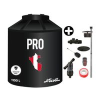 Tanque de Agua Negro 1100 Lt + Kit de Acc Pro