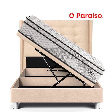 Dormitorio Boxet Gold Pocket Advance 1.5 Plazas Champagne