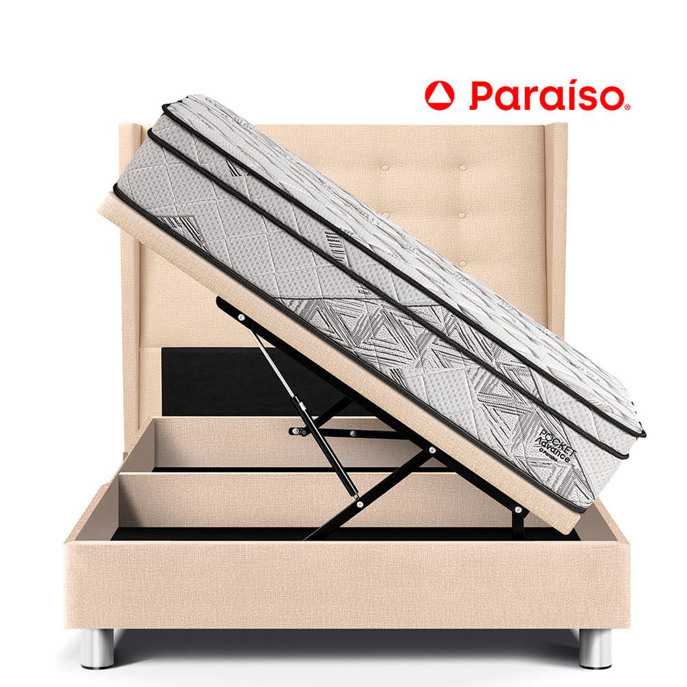 Dormitorio Boxet Gold Pocket Advance 1.5 Plazas Champagne