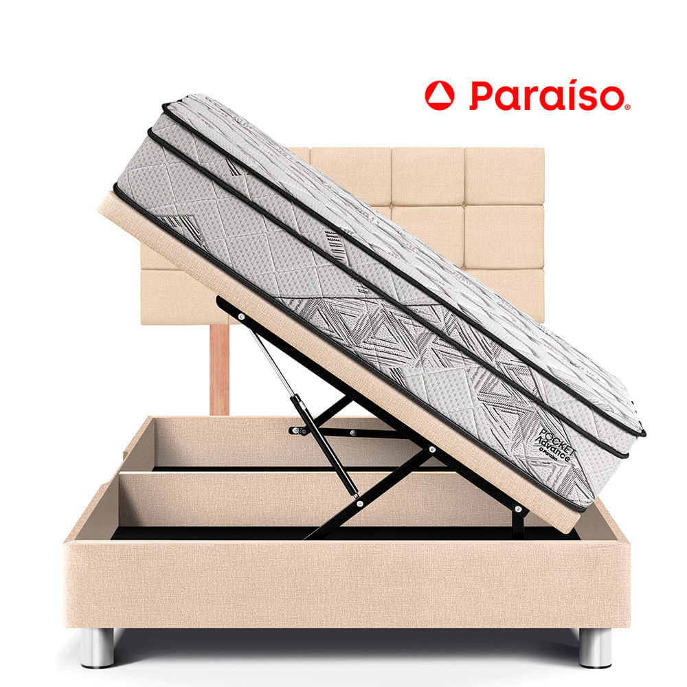 Dormitorio Boxet Blocks Pocket Advance Queen Champagne