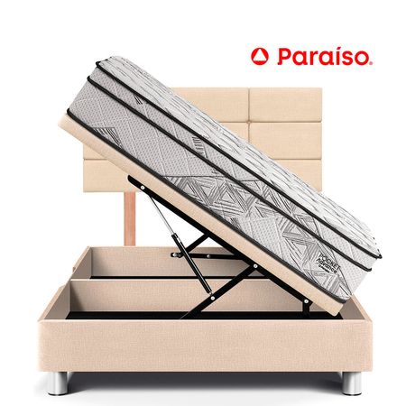 Dormitorio Boxet Blocks Pocket Advance 1.5 Plazas Champagne