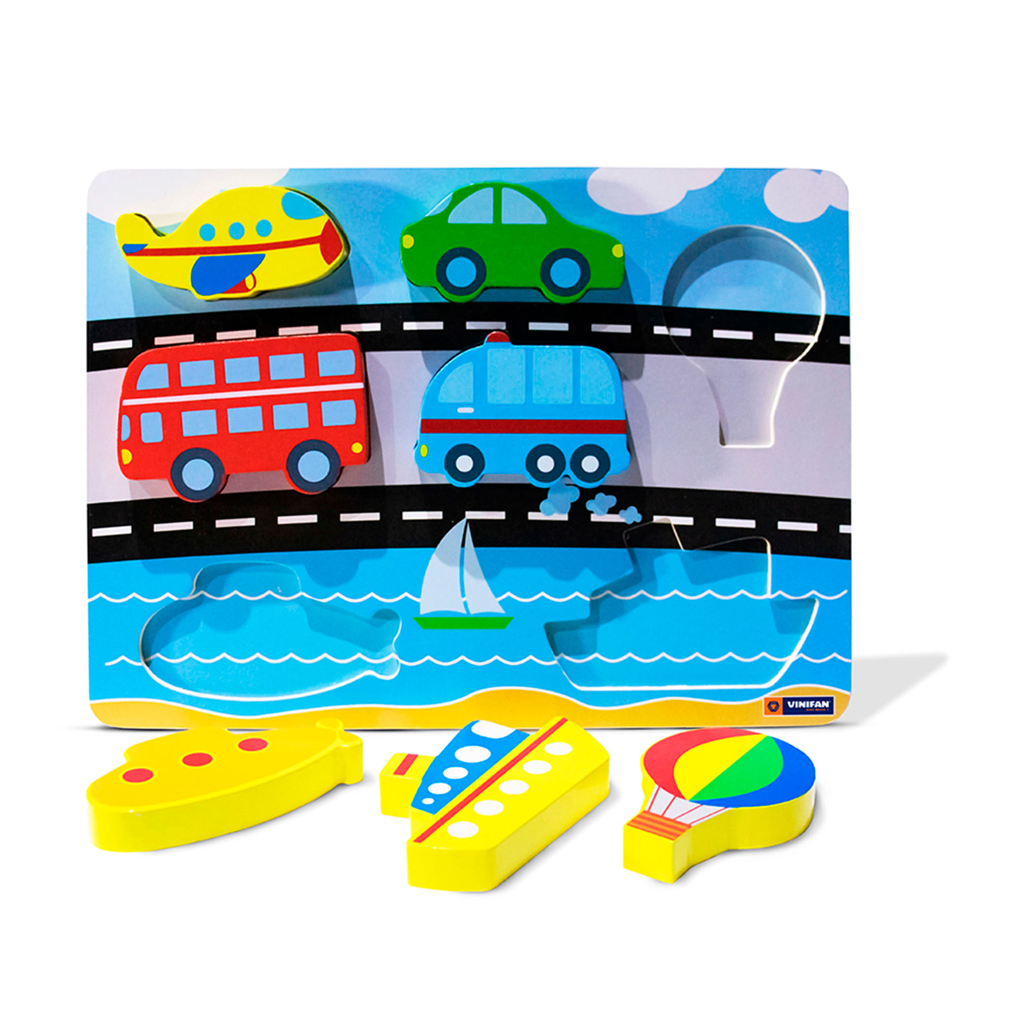 Rompecabezas de Encaje Transporte Alto Relieve VINIFAN 7 Piezas