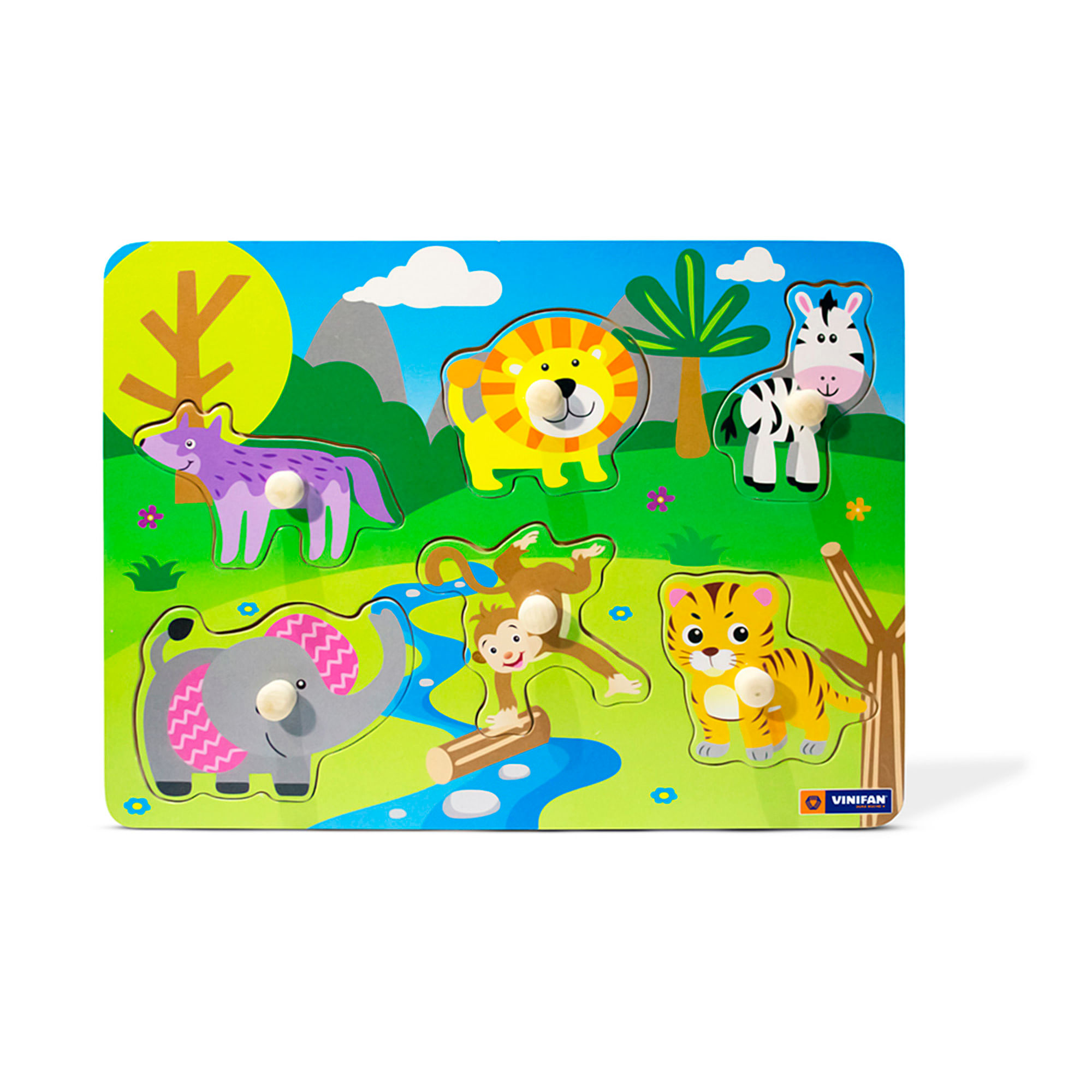Rompecabezas de Encaje Safari con Pin VINIFAN 6 Piezas