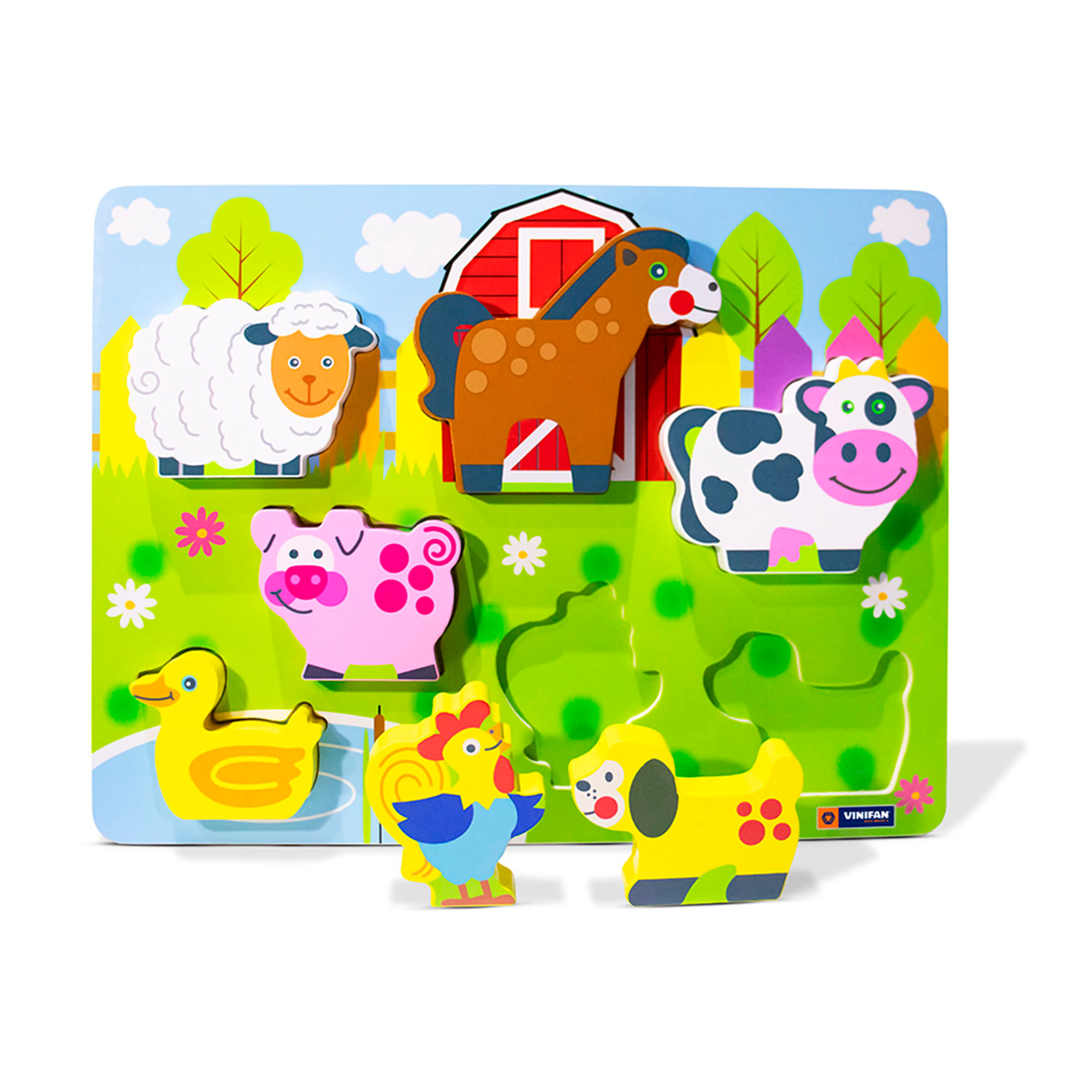 Rompecabezas de Encaje Granja Alto Relieve VINIFAN 7 Piezas
