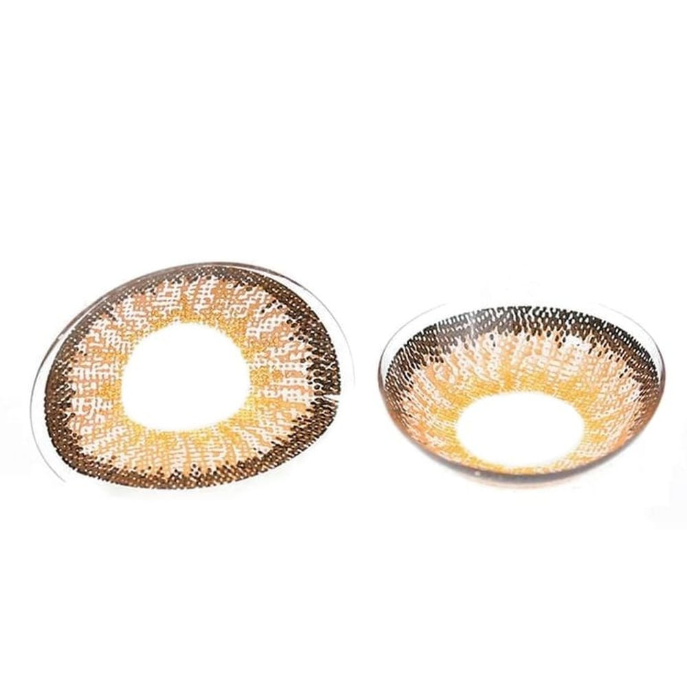 Lentes de contacto marrón claro + estuche Marrón Claro