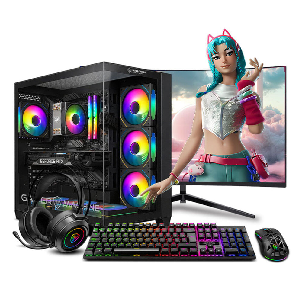 COMPUTADORA GAMER PINK RYZEN 5 5500X3D 16GB 500GB 24 RTX5060 8GB MI PC LISTA MIPCLISTA