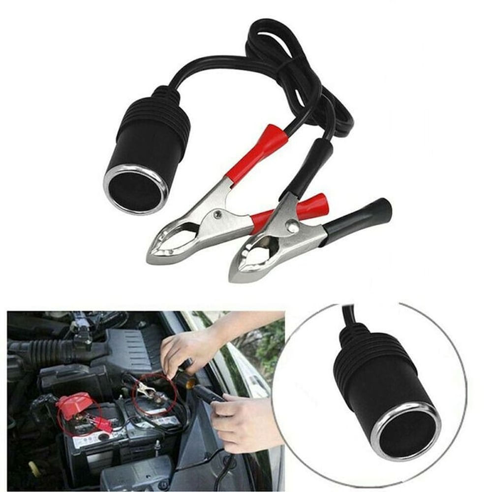 Pack x2 Adaptador de Batería de 12V a Pinza de Cocodrilo Multicolor