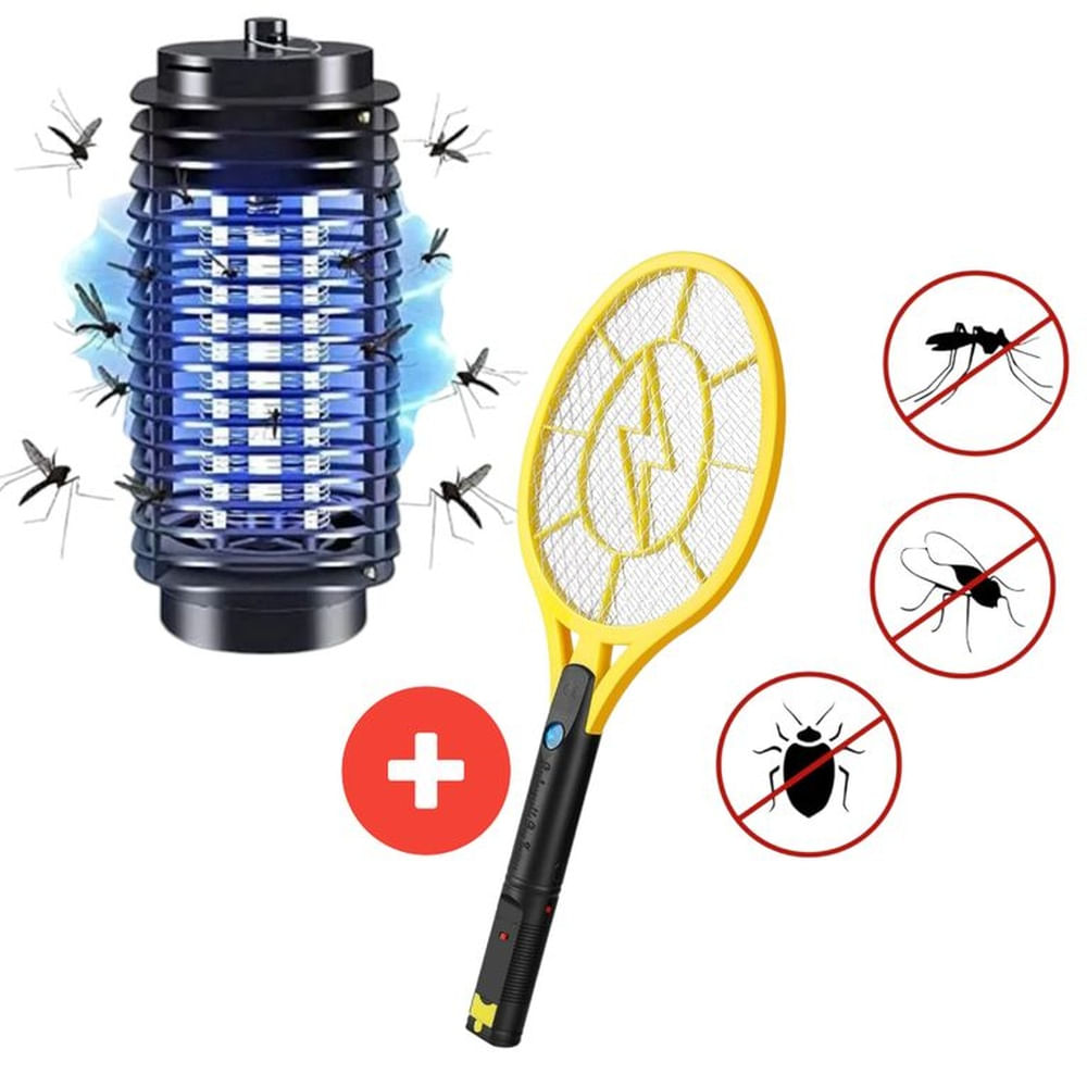 Panal y Raqueta Mosquitero Mosquitocutor Exterminador de Mosquitos Multicolor