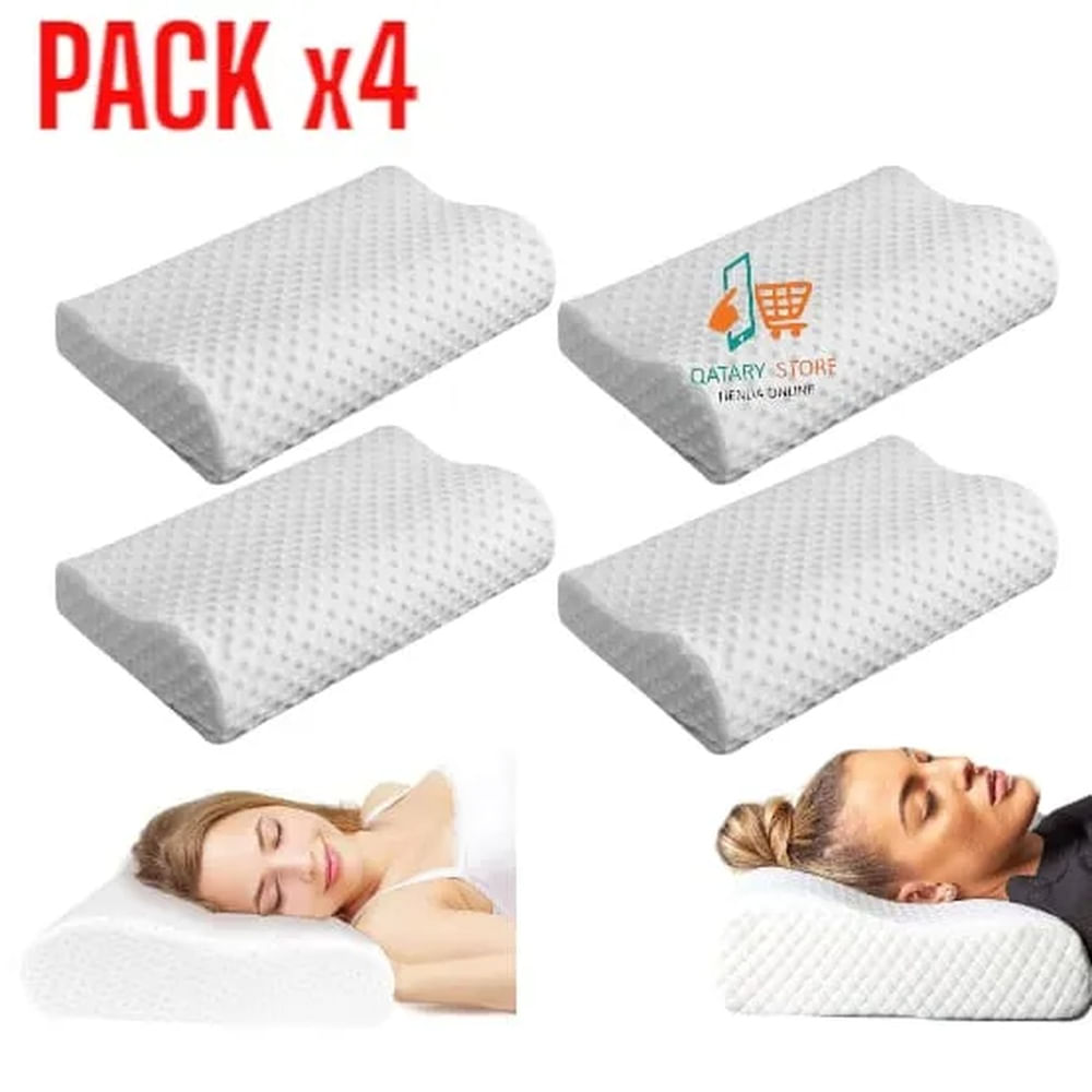 PACK x4 Almohada Ortopédica Cervical Viscoelástica con Memoria Multicolor