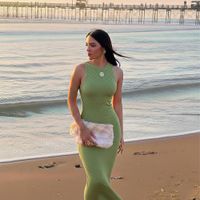 Vestido Hilo Translucido M.Cero 359-26 Color Verde