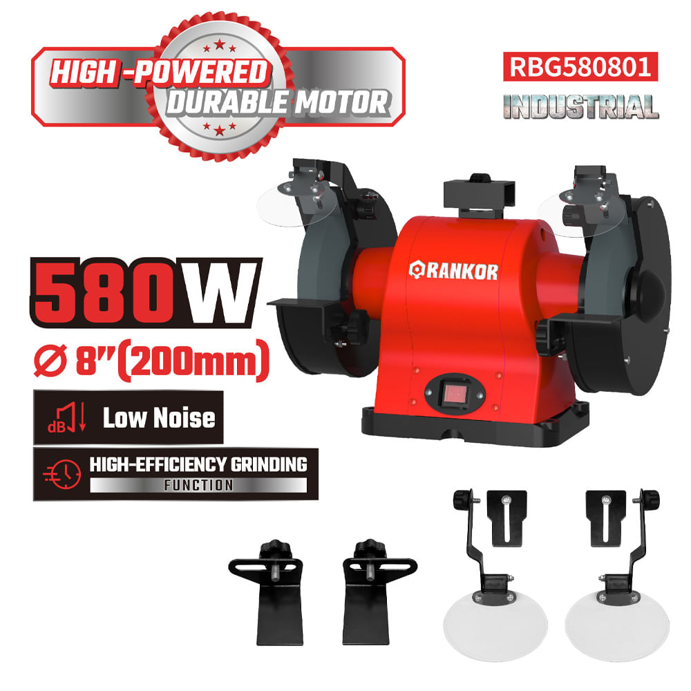 Esmeril de Banco 8'' Industrial Rankor RBG580801 580W