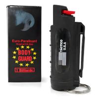 Gas Pimienta Defensa Personal 20ml Llavero Clip Negro