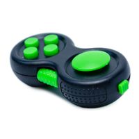 fidget tipo mando Fondo Negro Con Botones Verde FIDGET CUBE