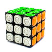 cubo 3x3 de texturas BLIND Stickerless Con Borde Negro YJ