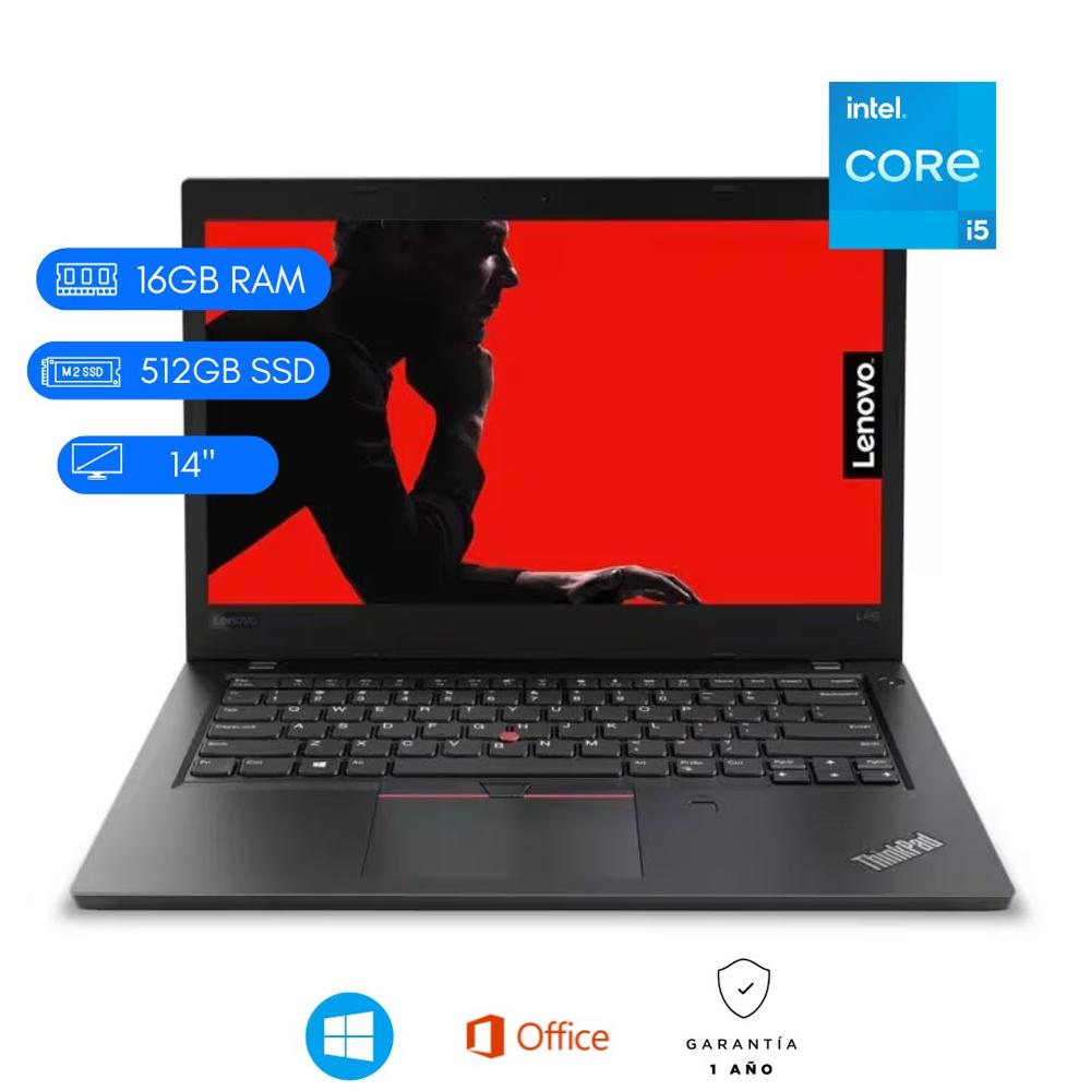 LENOVO THINKPAD LAPTOP SEMINUEVA L480 CI5 8VA- 16GB DDRR4- 512 SSD