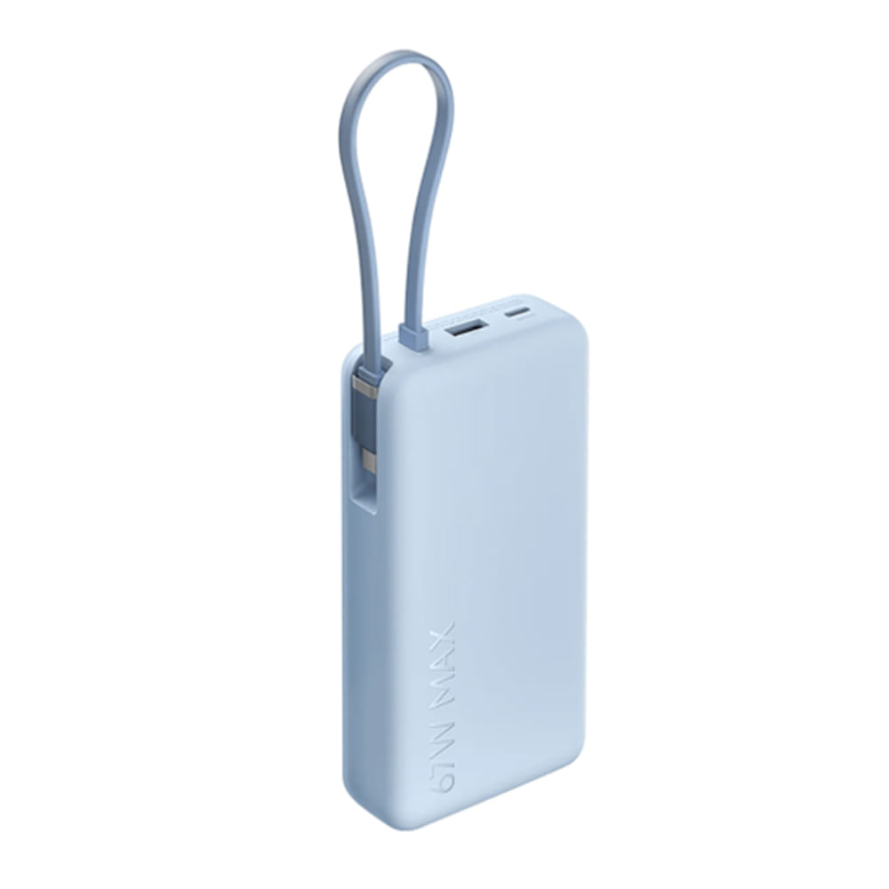 Power Bank Xiaomi 10000 mAh 67W azul con cable integrado - Carga Ultra Rápida