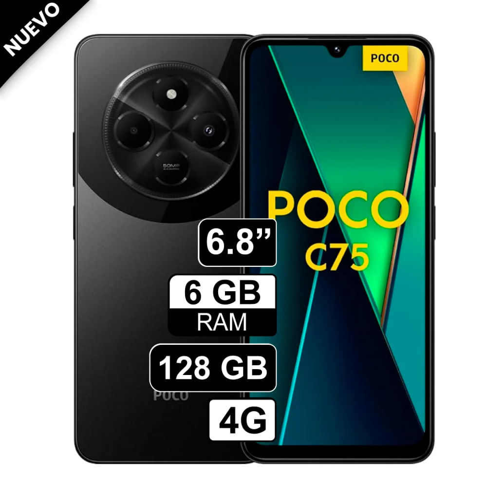 XIAOMI POCO C75 Negro 6GB + 128GB