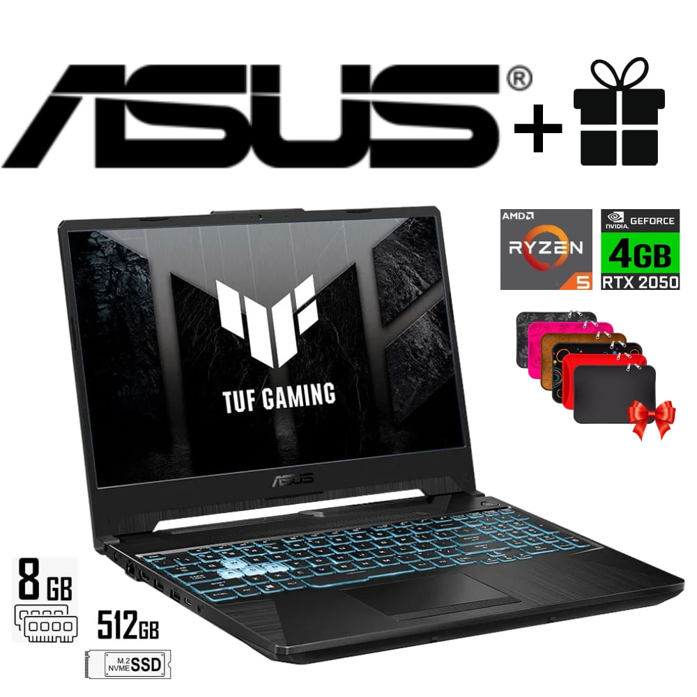 LAPTOP ASUS TUF GAMING FA506NF-HN005W RYZEN 5 15.6 FHD 7535HS 8GB RAM 512GB SSD 4GB GRAFICA