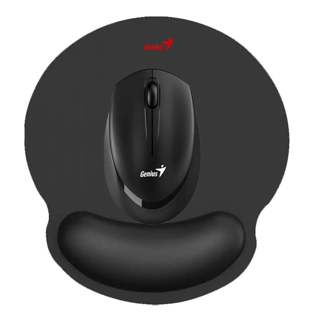 KIT GENIUS MOUSE NX-7009 NEGRO Y PAD MOUSE G-WMP 100 CON DESCANSADOR