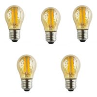 Foco led 2w nacarado luz cálida pack 5 unidades