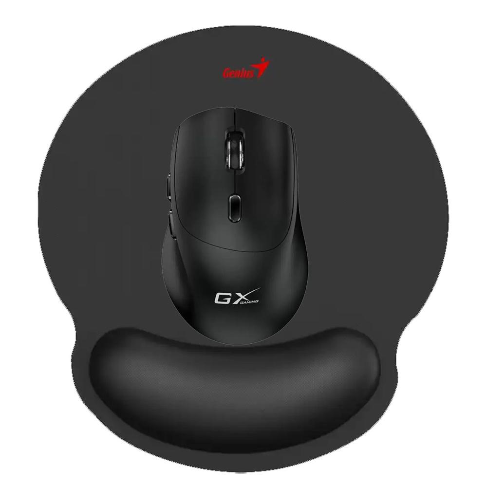 KIT GENIUS MOUSE M8100 NEGRO Y PAD MOUSE G-WMP 100 CON DESCANSADOR