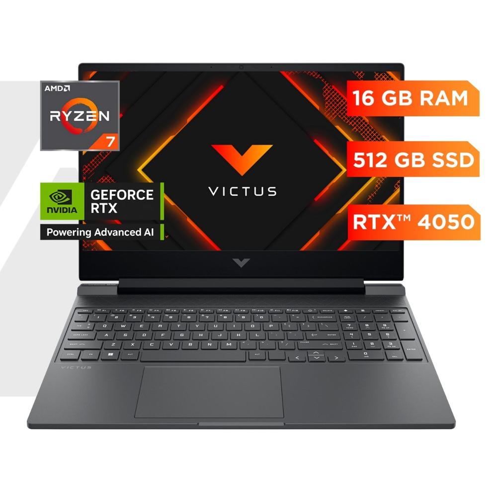 Laptop Victus Gaming 15-fb3022la Ryzen 7 RTX 4050 16GB 512GB SSD 15.6 144Hz