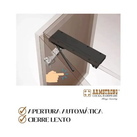 SISTEMA - APERTURA AUTOMÁTICO Y CIERRE LENTO 7KG Negro