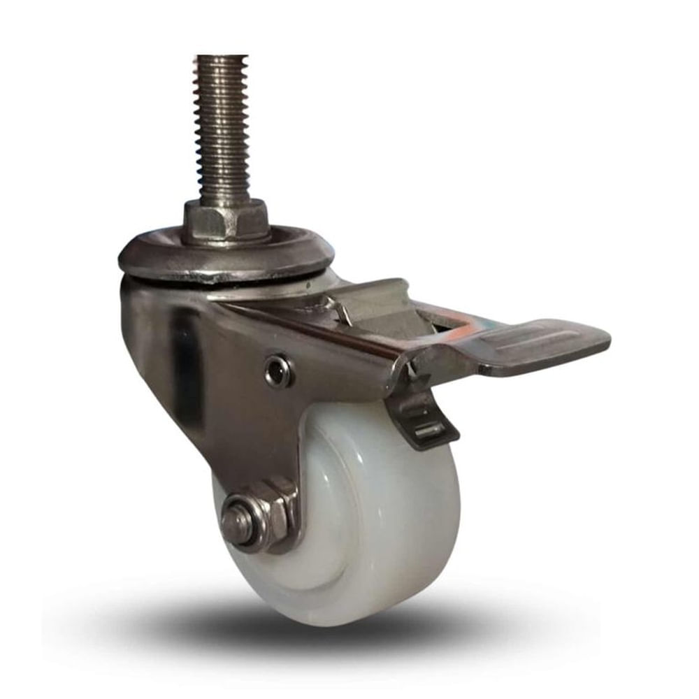 GARRUCHA ROSCA FREN AC INOX BL 50MM CARGA 50KG Blanco