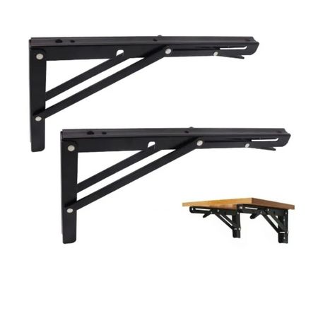 SOPORTE REPISA NEGRO 200MM x PAR Negro