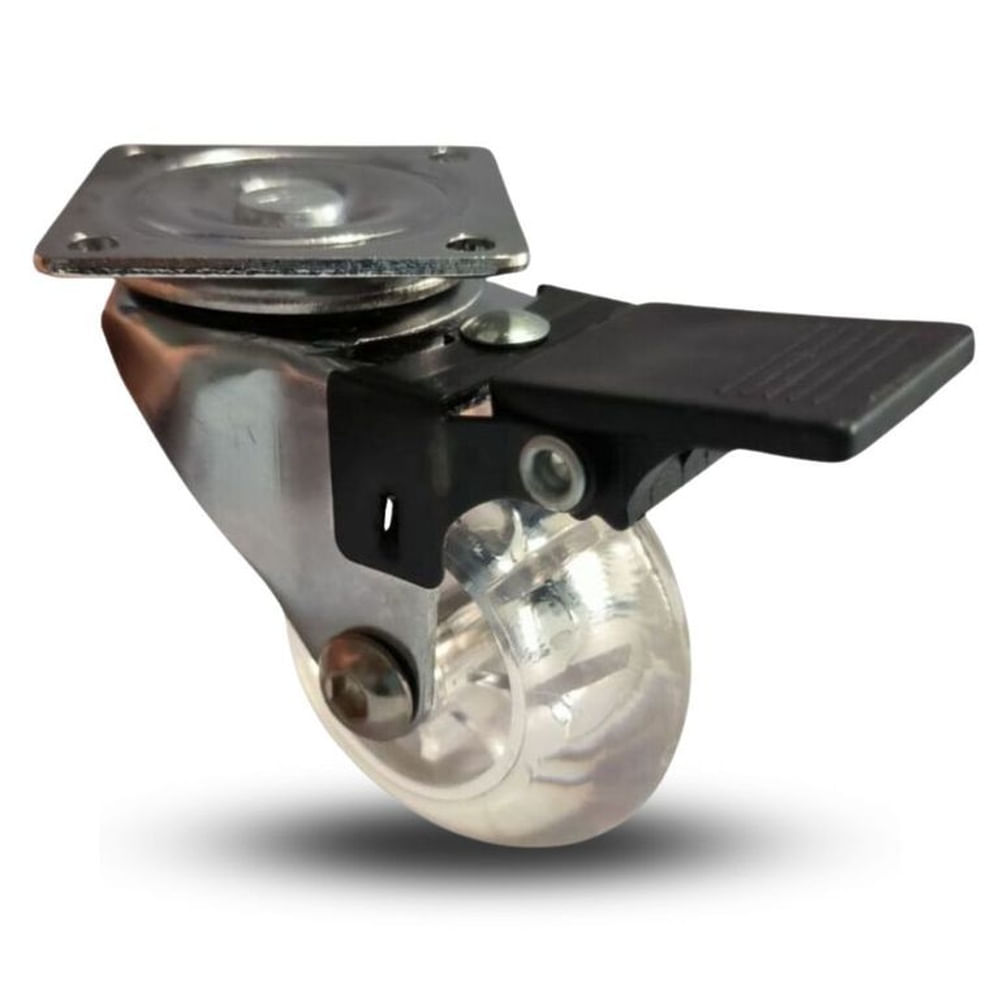 GARRUCHA  FRENO TRANSP 50MM CARGA 20KG Transparente