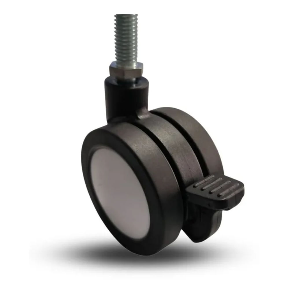 GARRUCHA ROSCA FRENO 60MM CARGA 45KG Negro