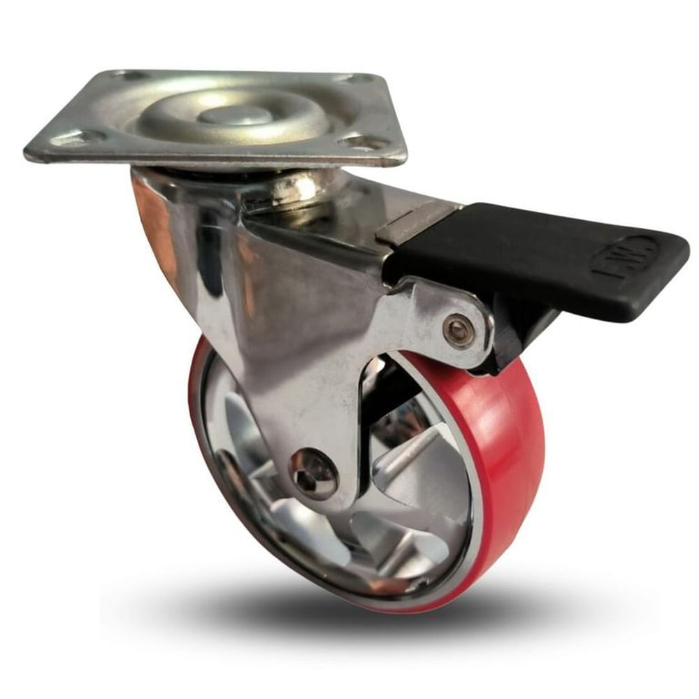 GARRUCHA FRENO ROJA 75MM CARGA 45 KG