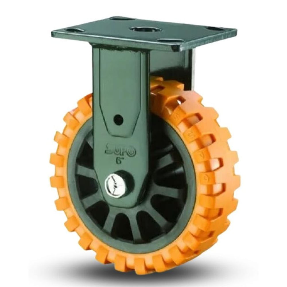 GARRUCHA FIJA NARANJA 150MM CARGA 350KG