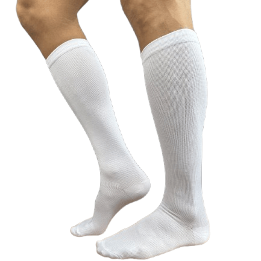 Medias de Compresion 8-12mmHg   L-XL Blanco