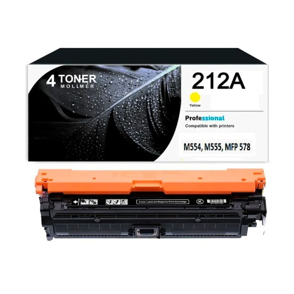 Toner HP Compatible 212A Yellow W2122A 5,500 Paginas Alta Calidad