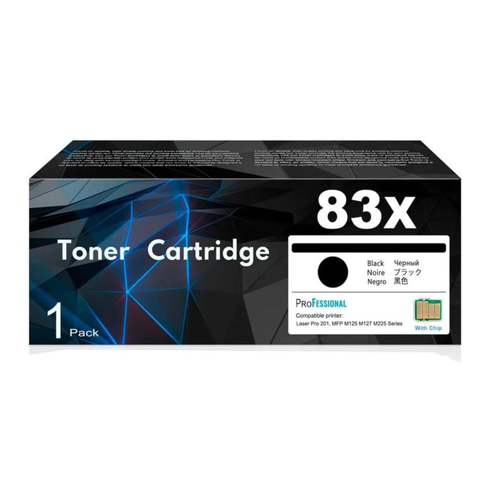 Toner Compatible 83X CF283X Negro M127fnM225dw 2200pag Negro