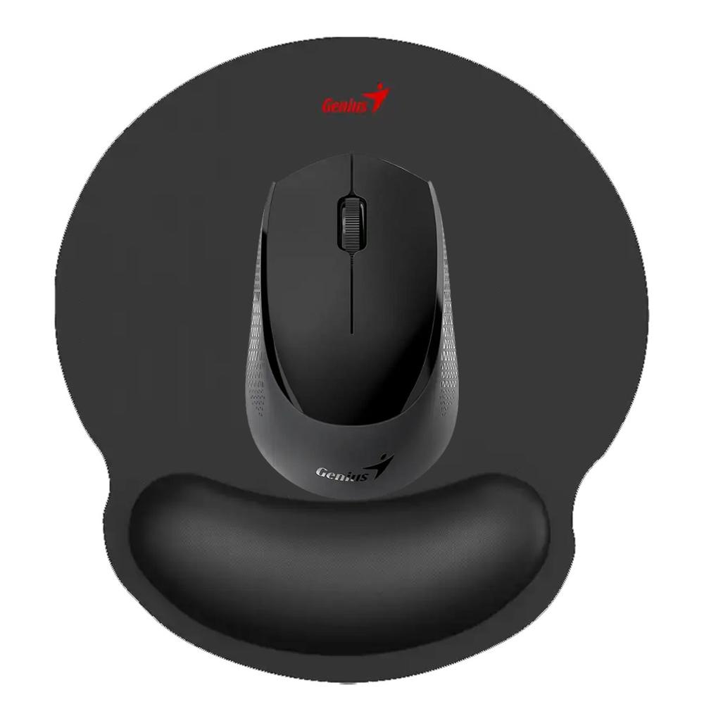 KIT GENIUS MOUSE NX-8000S NEGRO Y PAD MOUSE G-WMP 100 CON DESCANSADOR