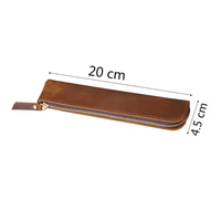 ESTUCHE DE CUERO GENUINO VINTAGE DE OFICINA Y ESCOLAR