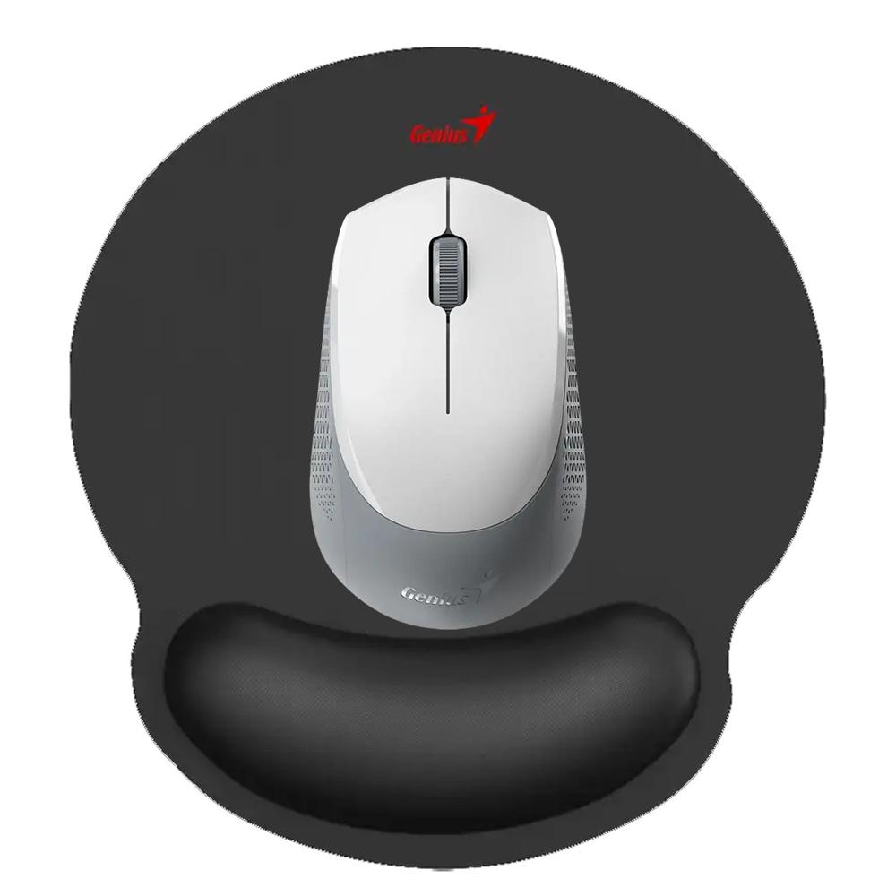 KIT GENIUS MOUSE NX-8000S BLANCO Y PAD MOUSE G-WMP 100 CON DESCANSADOR