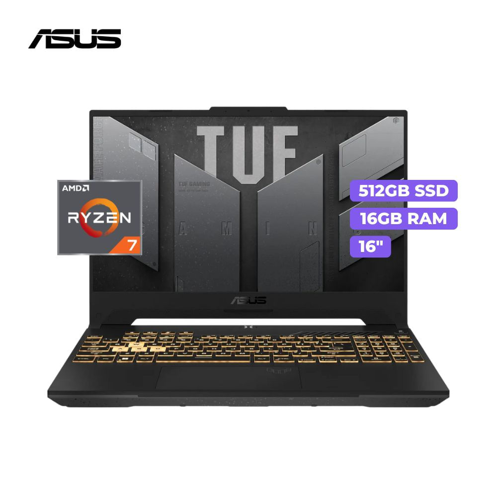Laptop Asus Tuf A16 FA607NUG-RL117 AMD Ryzen 7-7445HS 16GB Ram 512GB SSD 16 WUXGA