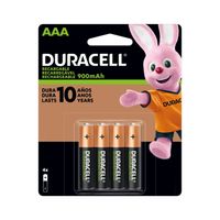 Pilas Recargables Duracell AAA de 900 mAh - 4 unidades